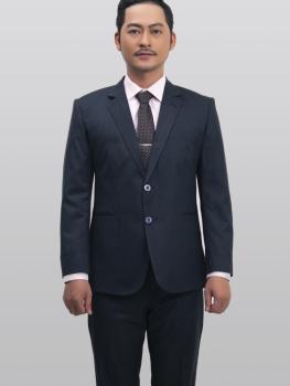 Bộ Suit Xanh Đen Sọc Classic Fit TGS231